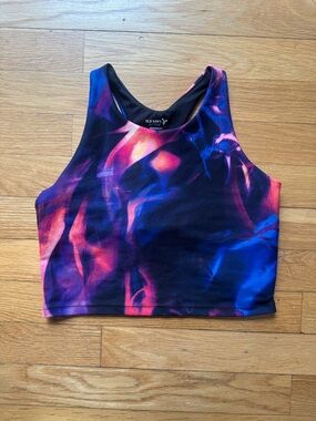 Old Navy Black Active Crop Tank Top with Built In Bra - Girls Size Large (10-12)